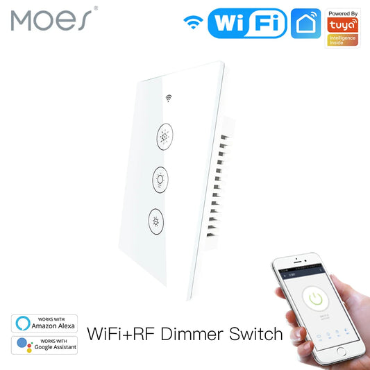 MOESEU LVD WiFi RF Smart Light Dimmer Switch 2/3 Way