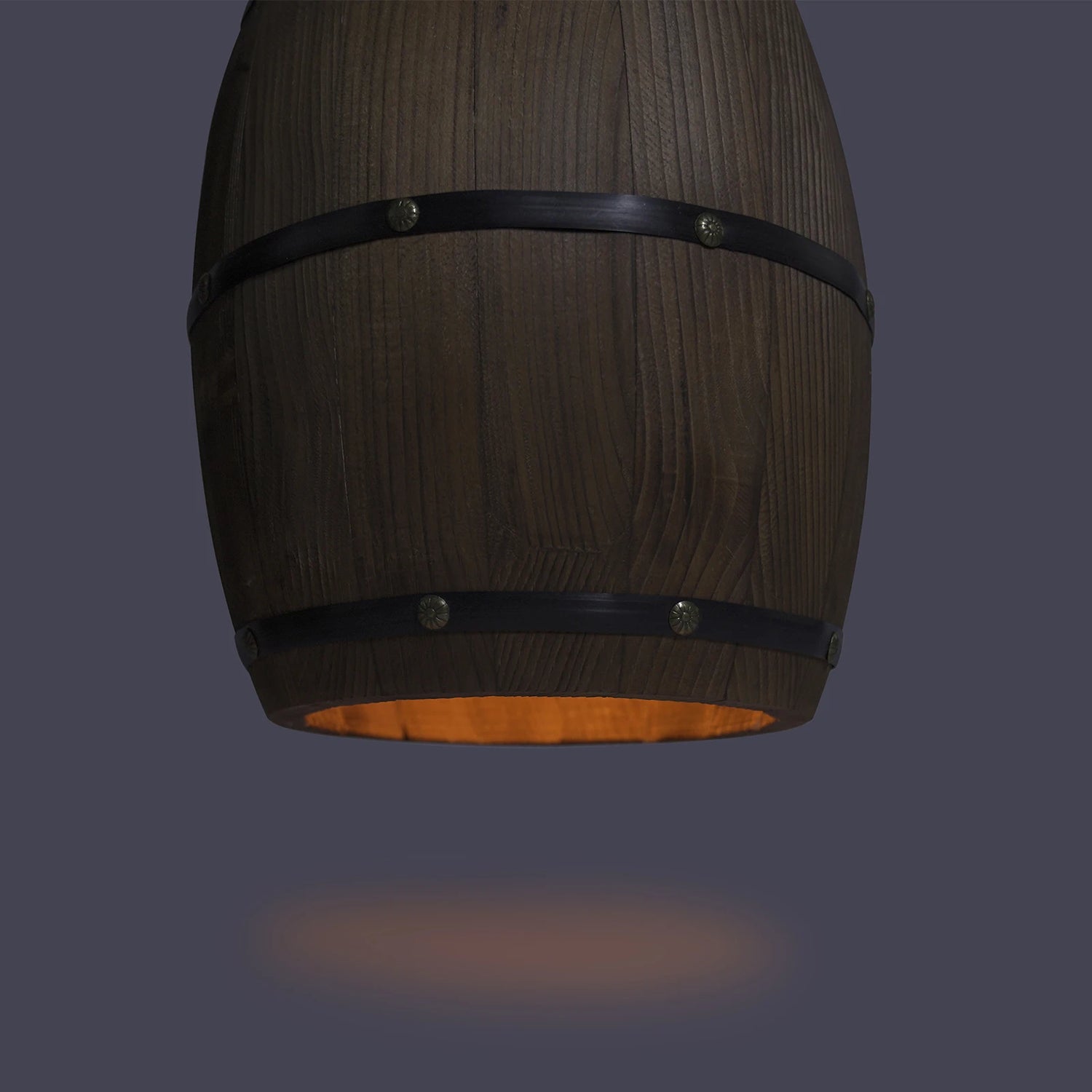 Retro Wood Wine Barrel Pendant Light Industrial Ceiling Lamp Chandelier