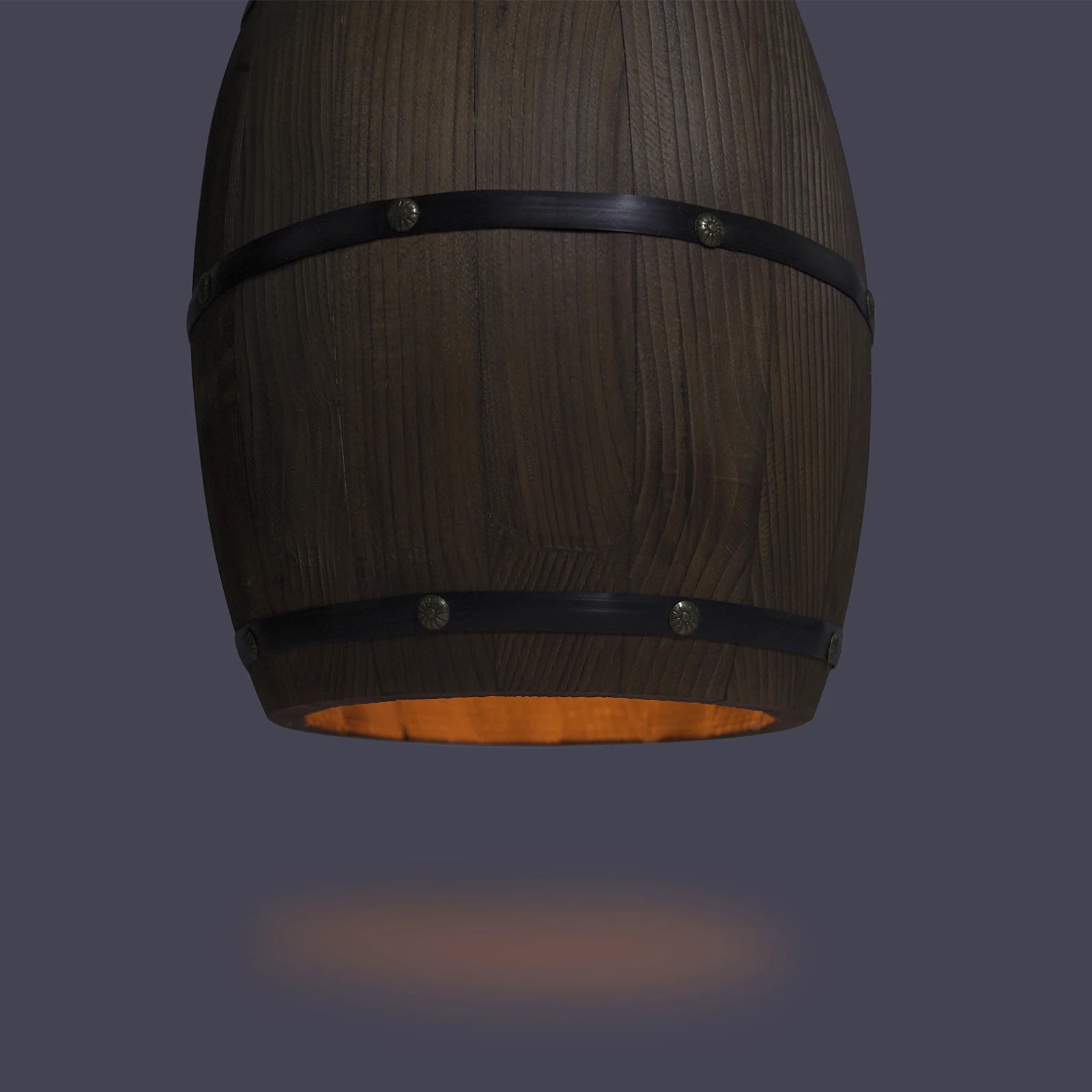Retro Wood Wine Barrel Pendant Light Industrial Ceiling Lamp Chandelier