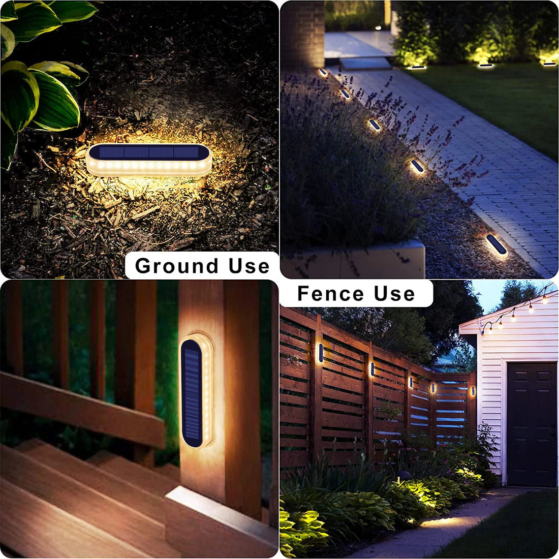 Waterproof Solar Deck Lights Automatic Garden Path IP68