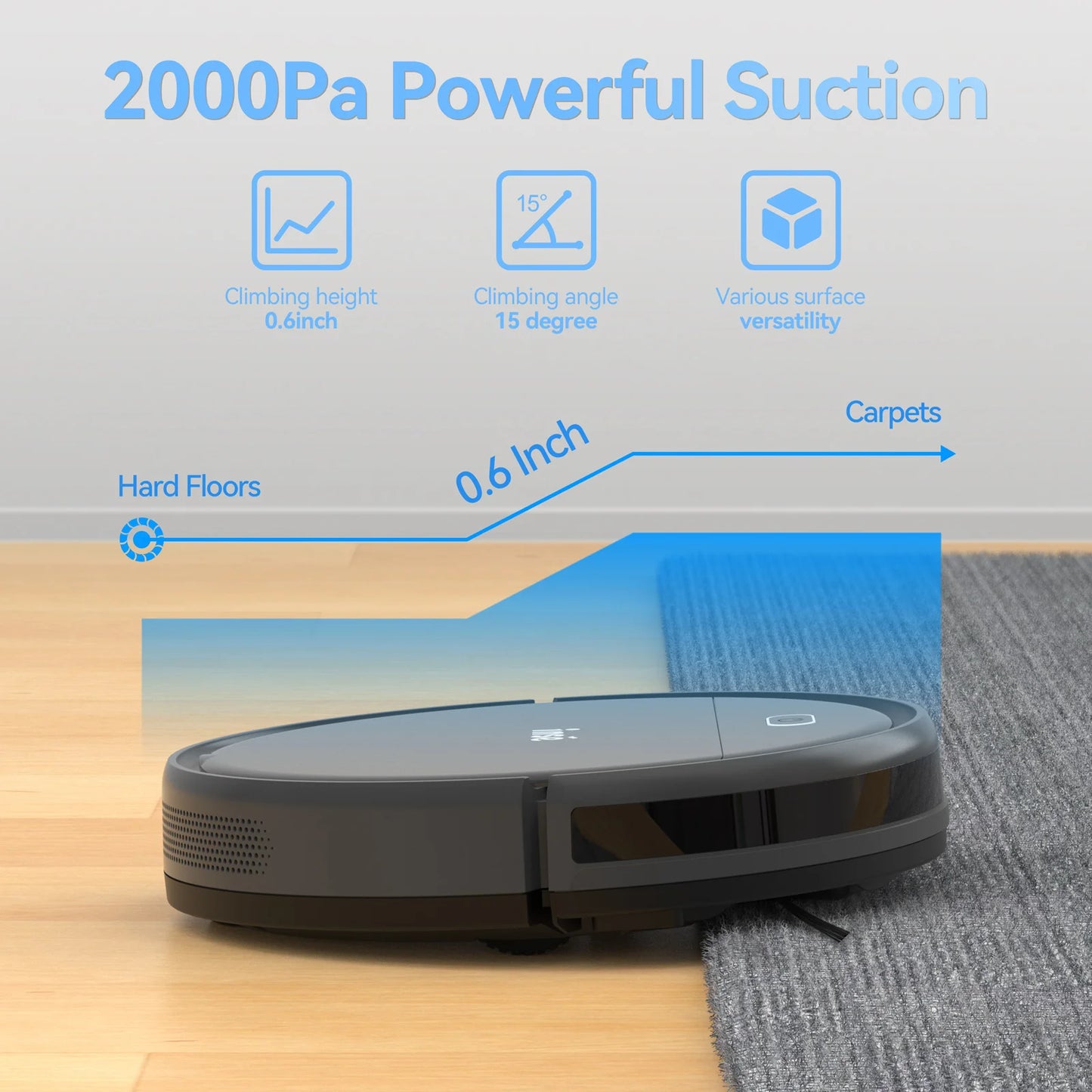 INSE Robot Vacuum Cleaner 3-in-1 Auto Cleaning And 4000Pa Suction