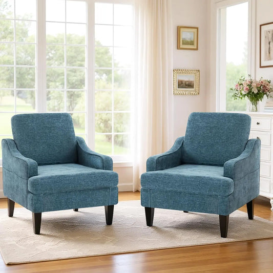 MOYU Mid Century Accent Chairs Upholstered For Living Room