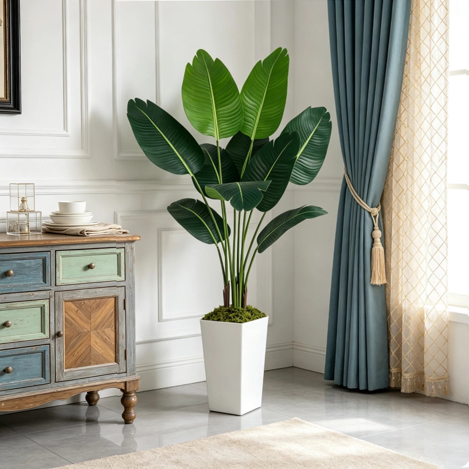 Olitree Bird Of Paradise Artificial Plant Indoor Floor Home Decor