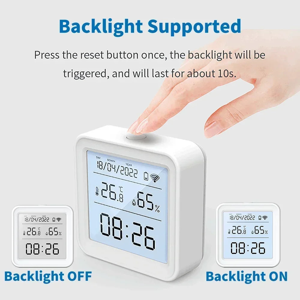 NVWU Tuya WiFi Temperature Humidity Sensor Hygrometer Thermometer