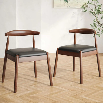 FARINI Dining Chairs Set Mid-Century Modern Solid Wood Legs