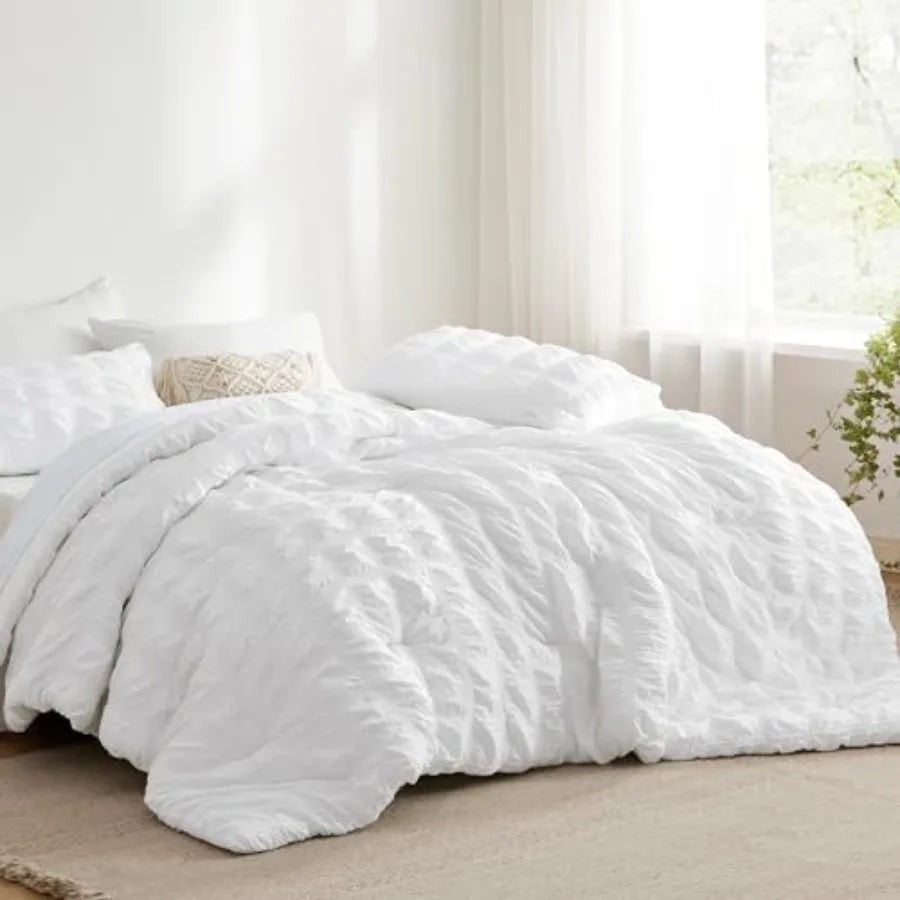 Cooling Seersucker Comforter Set For All Seasons Bedding