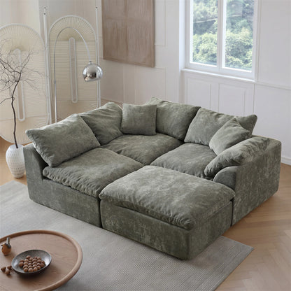 Yeflixvrau Modern Modular Sectional Sofa With Removable Cushions