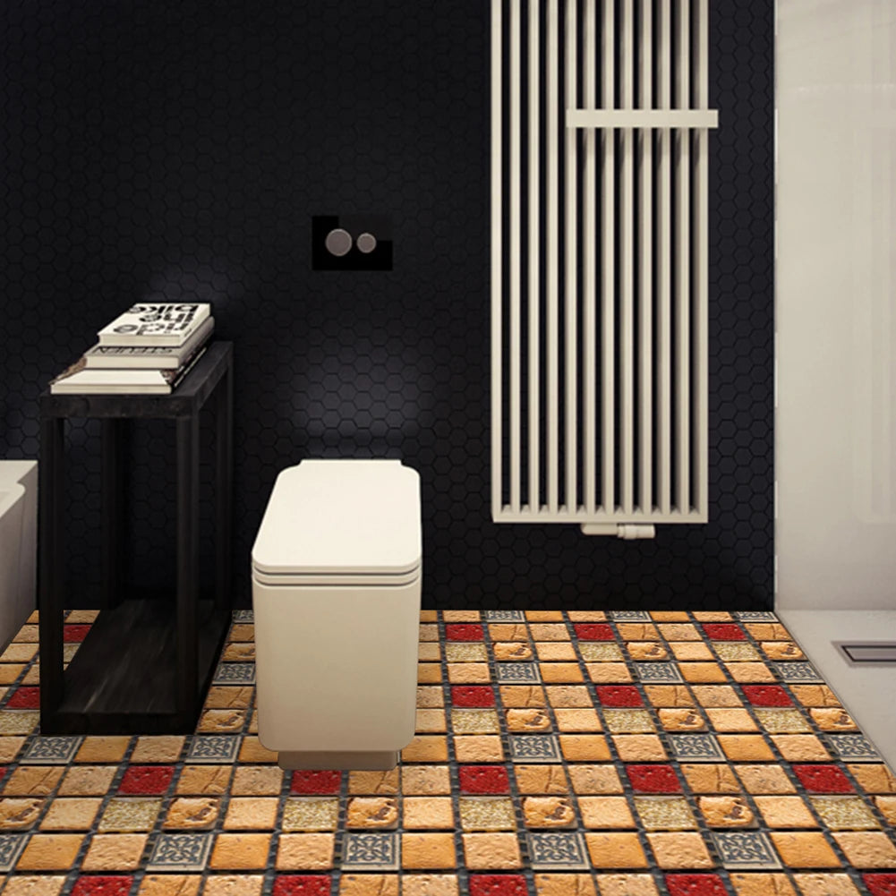Alloet Vintage Mosaic Tile Sticker 10pcs Self Adhesive Wall Decals