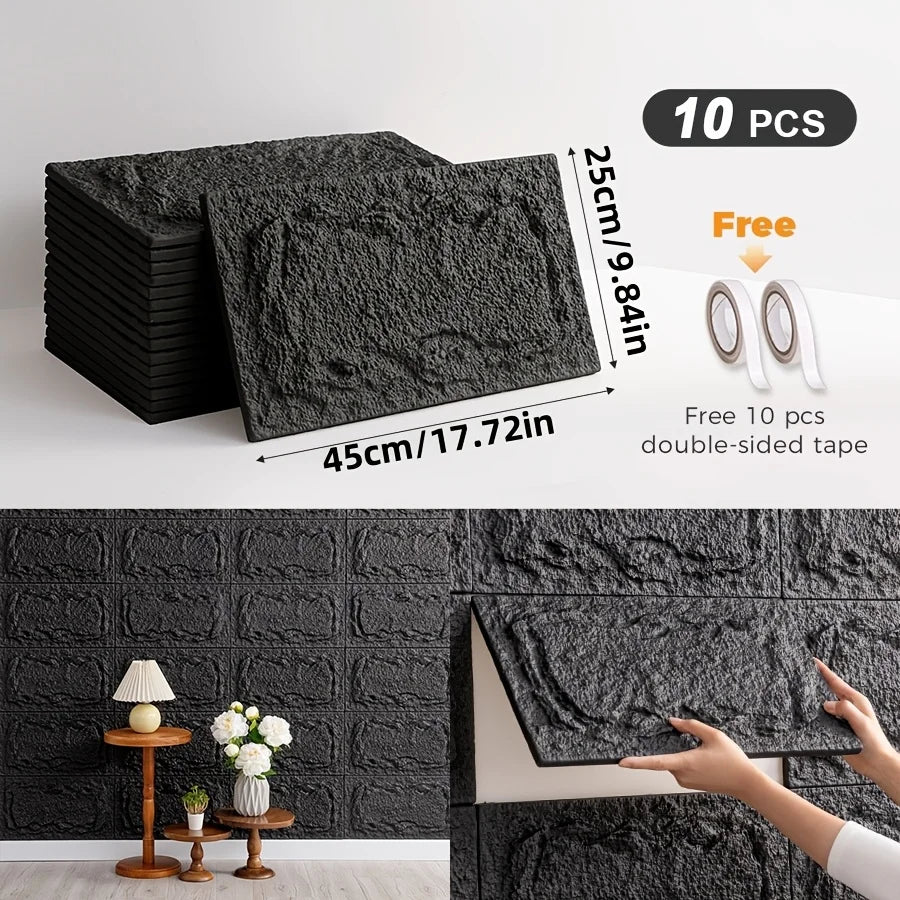 CHEE LYEE 3D Self Adhesive Stone Wall Panels Indoor Outdoor