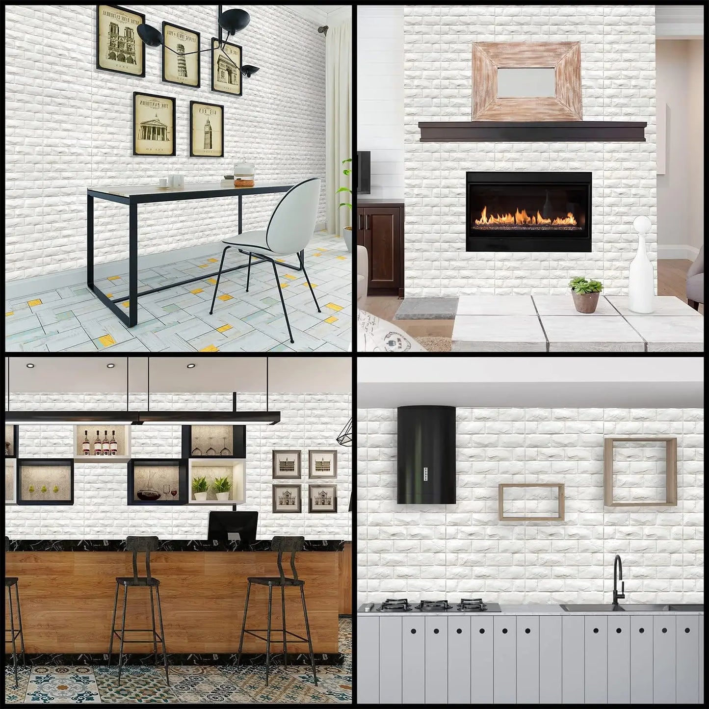 3D Wall Panels Peel And Stick Foam Brick Wallpaper Self-Adhesive