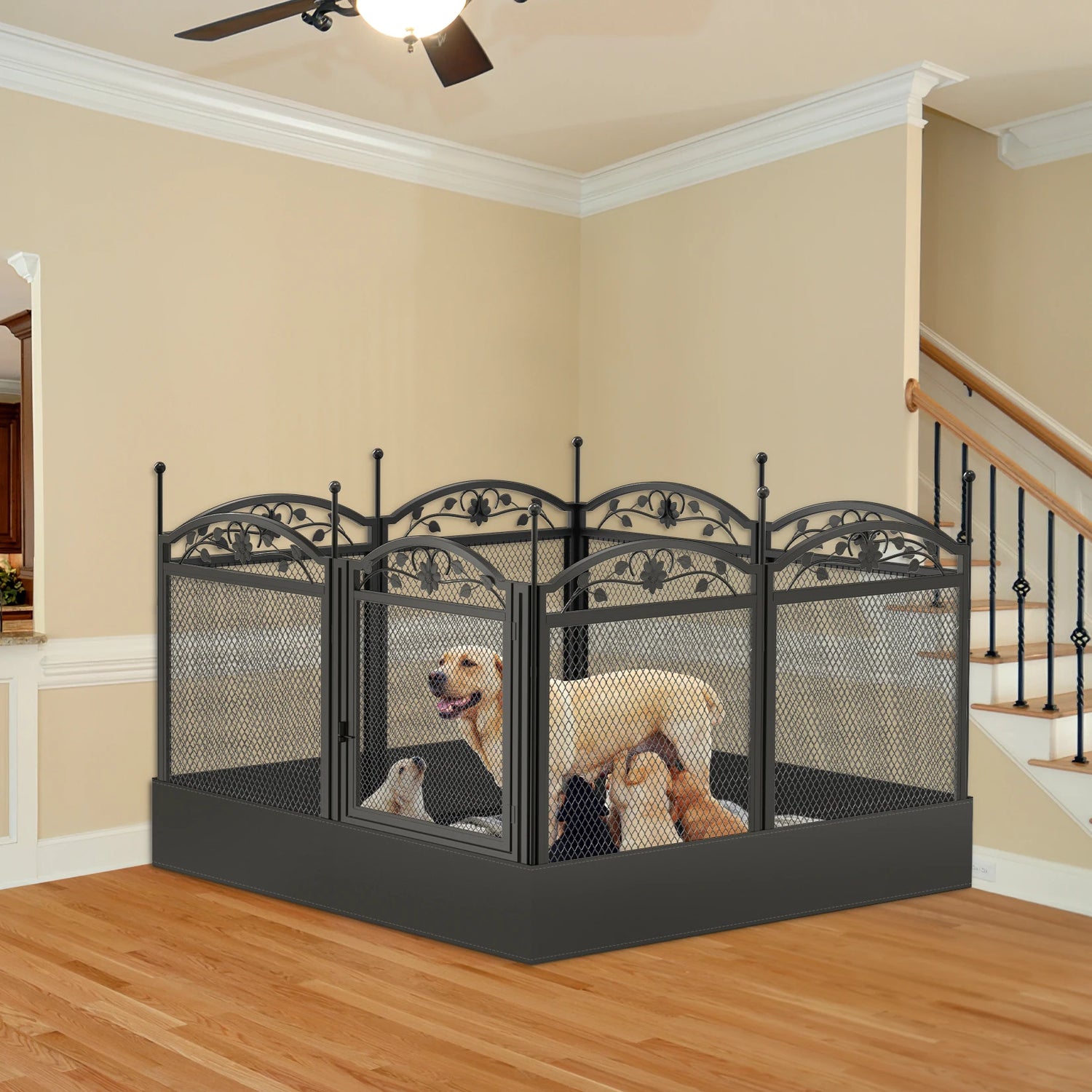 Bingopaw 8-Panel Heavy Duty Dog Playpen For Indoor Outdoor Use
