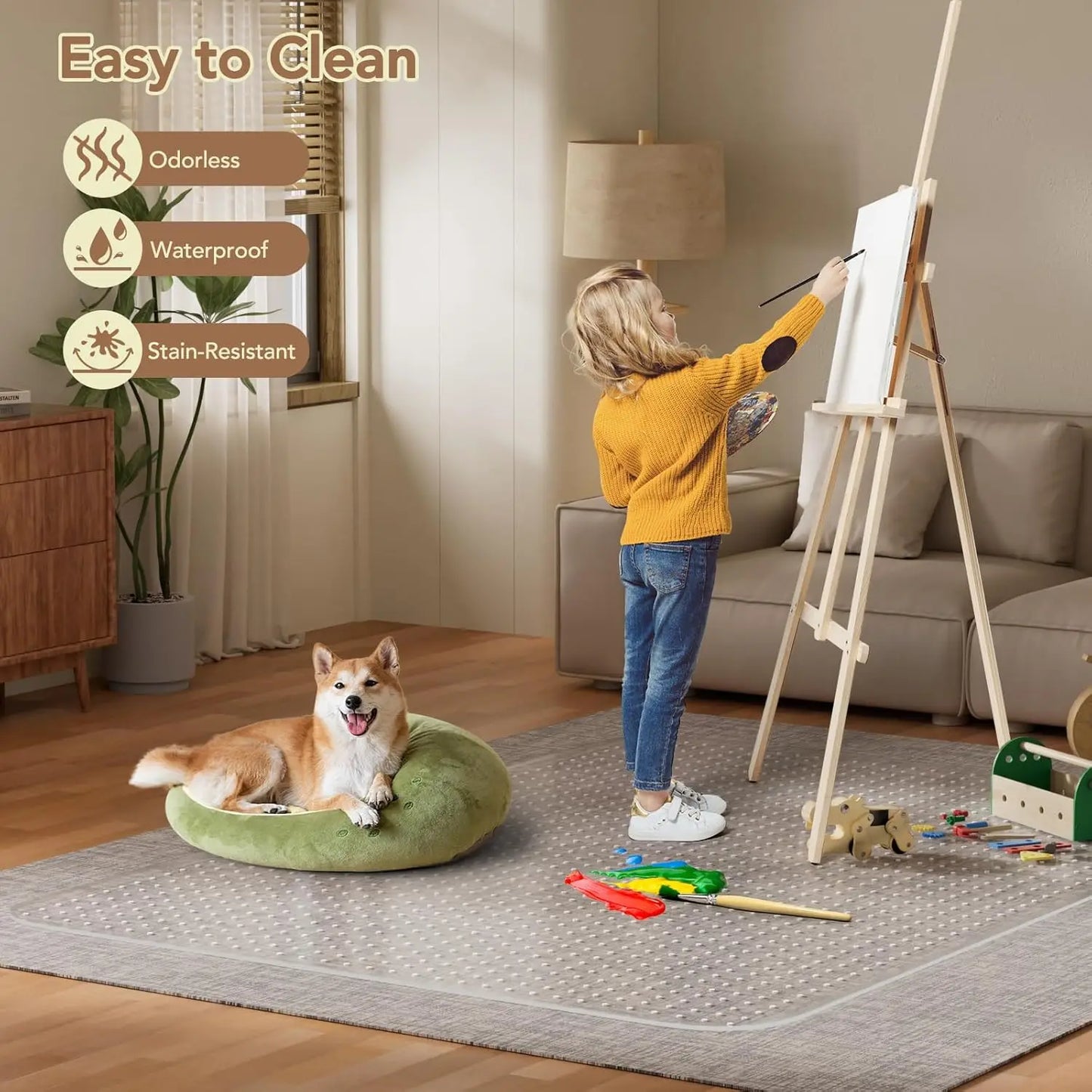 Clear Plastic Office Chair Mat For Low Pile Carpet Lip