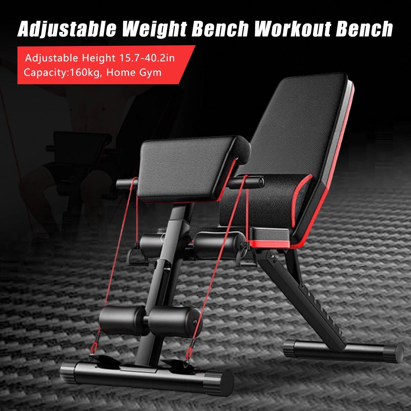 Fitness Bench Adjustable Strength Training Multifunctional Stool