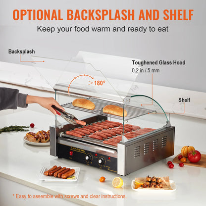 SucceBuy Commercial Hot Dog Roller Electric Sausage Maker 110V