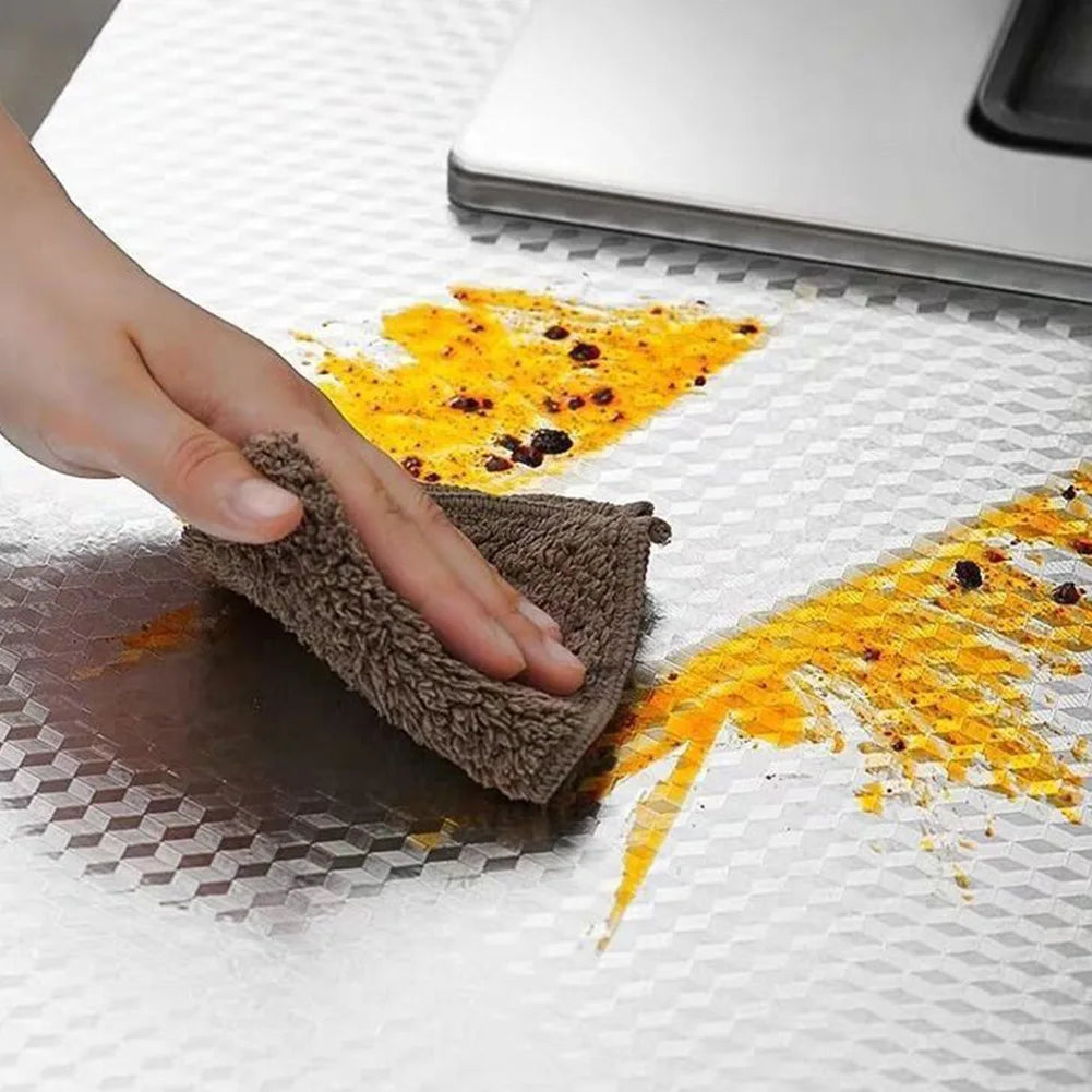 Aluminum Foil Kitchen Backsplash Sticker Waterproof And Heat Resistant