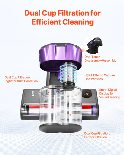 Handheld Mattress Vacuum With Powerful Suction And HEPA Filter