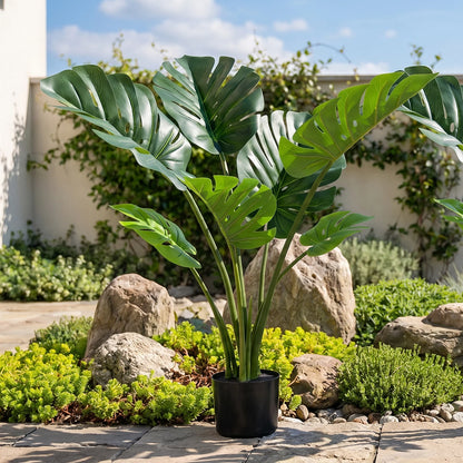 Artificial Monstera Tree Tropical Plant With Pot Indoor Outdoor Decor