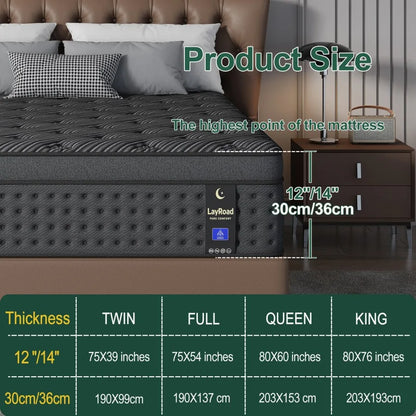 Memory Foam Spring Mattress With Gel And Pocket Springs