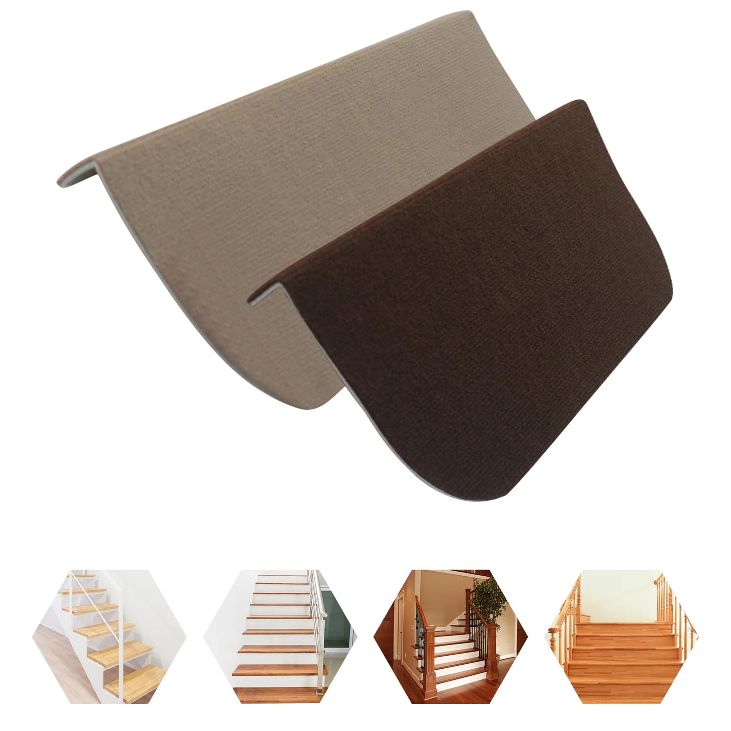 NONECN Stair Treads Indoor Non Slip Mats Set of 13
