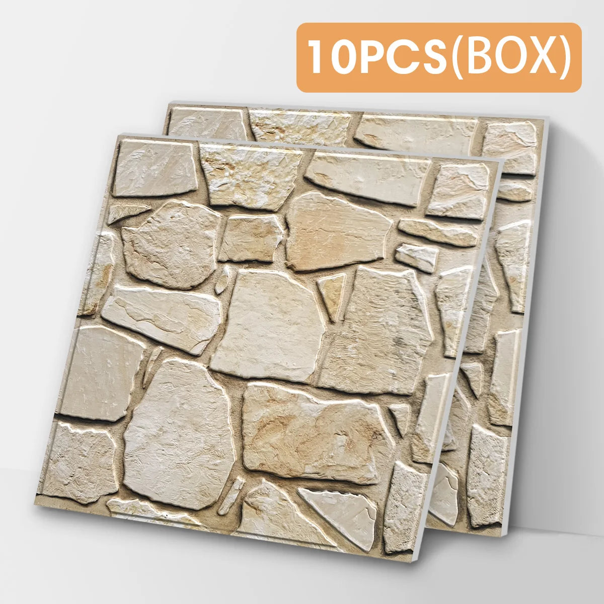 COMSTICKC CN 3D PVC Faux Stone Waterproof Wall Panels