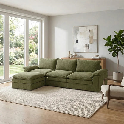 YQzyphyna Modern Cloud Modular L Shape Sofa Set With Pillows