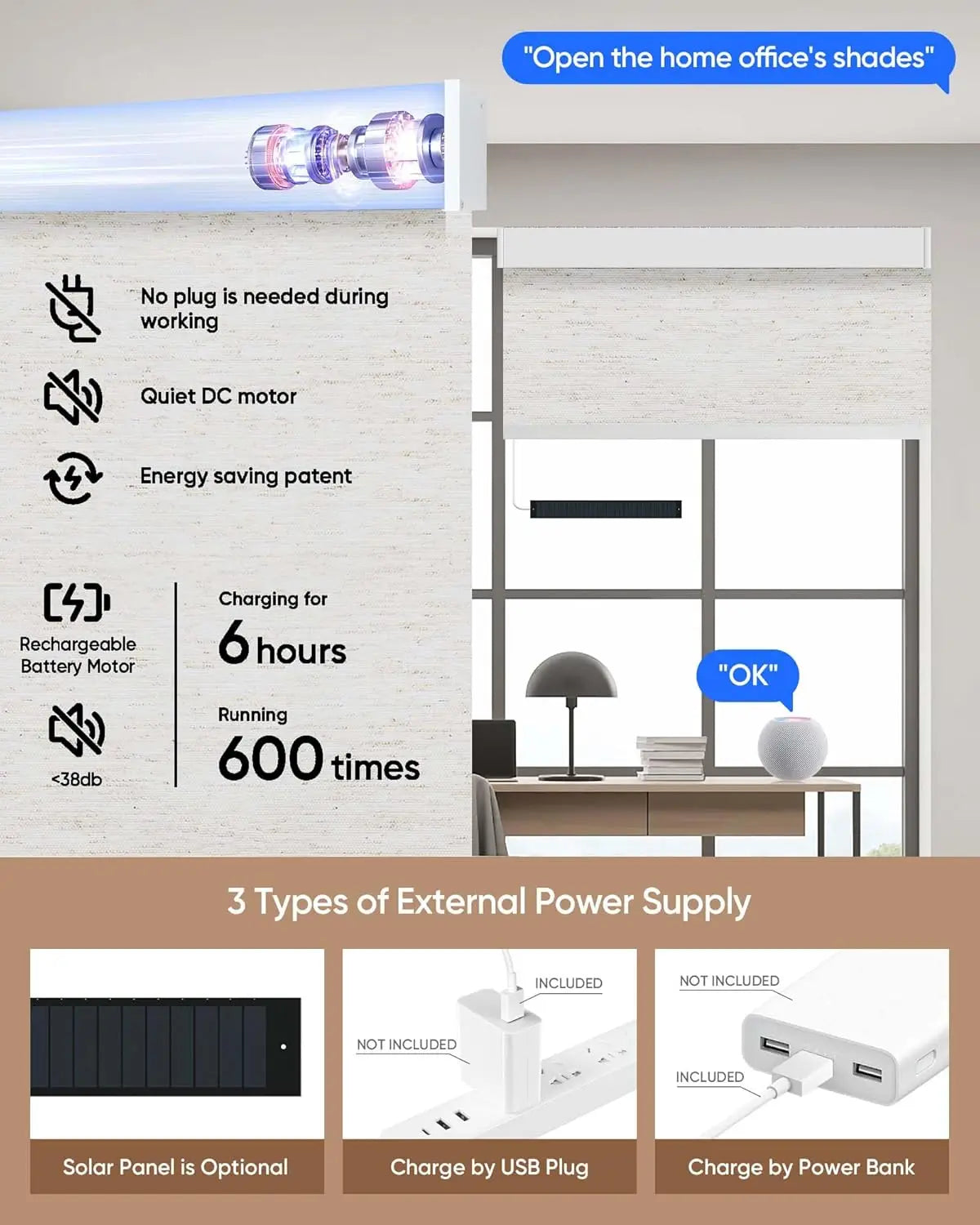 Motorized Blackout Blinds With Remote And Smart Home Control