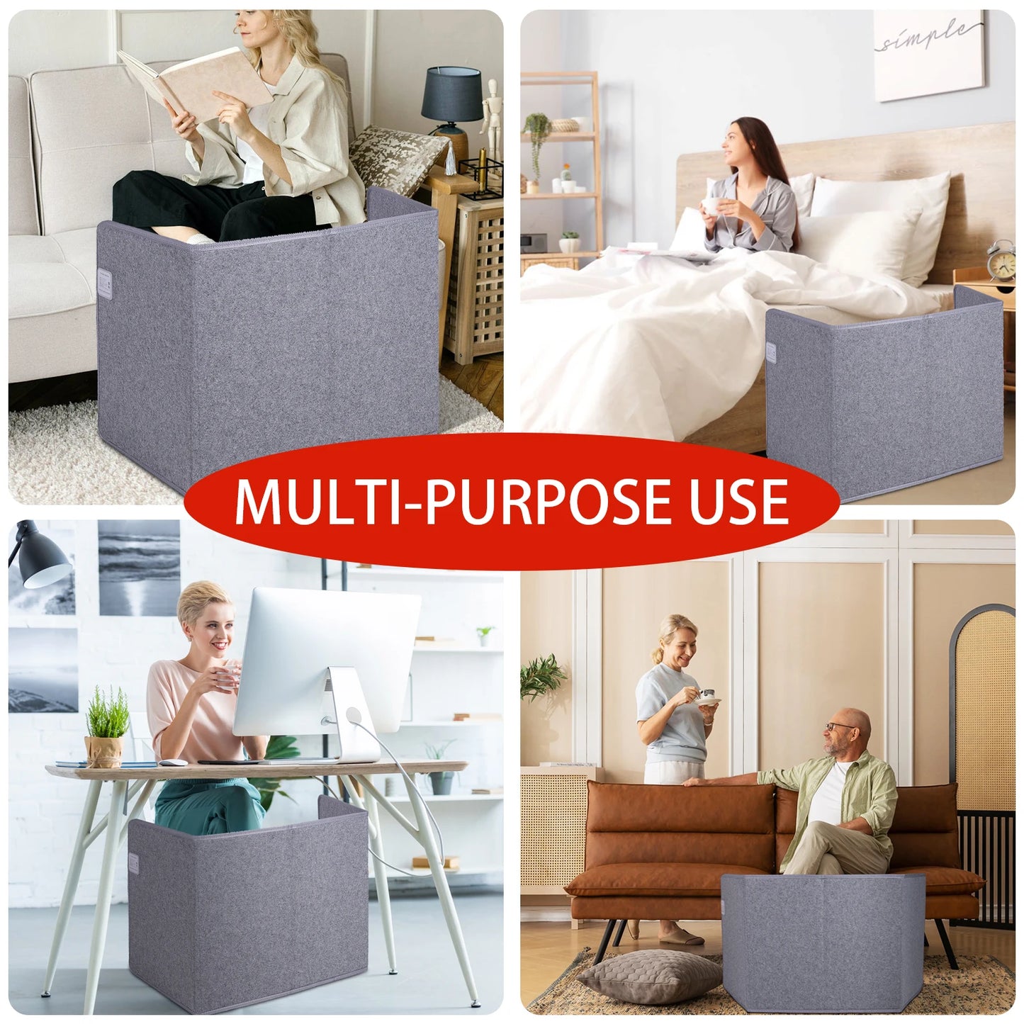 Portable Space Heater Under Desk With Thermostat And Timer For Office And Home