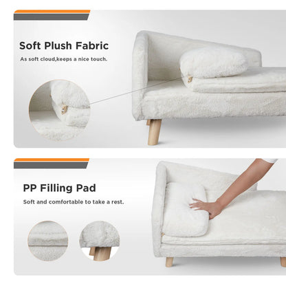 Elevated Pet Bed With Solid Wood Legs For Indoor Pets
