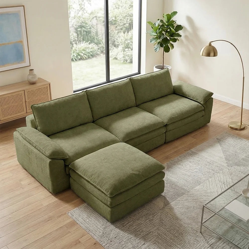 YQzyphyna Modern Cloud Modular L Shape Sofa Set With Pillows