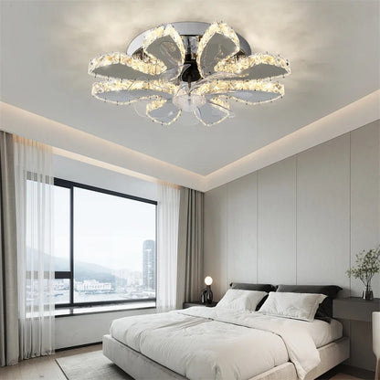 GreeLustr Remote Ceiling Fan Lamp Fandelier With 7 LED Heads