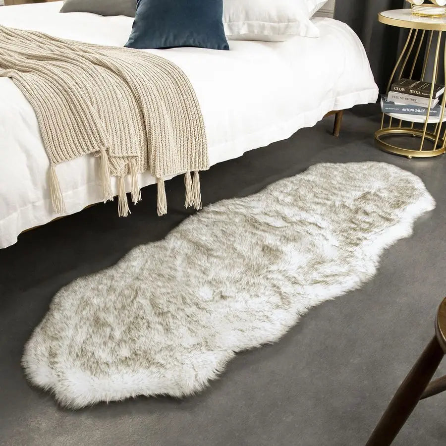Premium Ultra Soft Faux Fox Fur Rug For Living Room