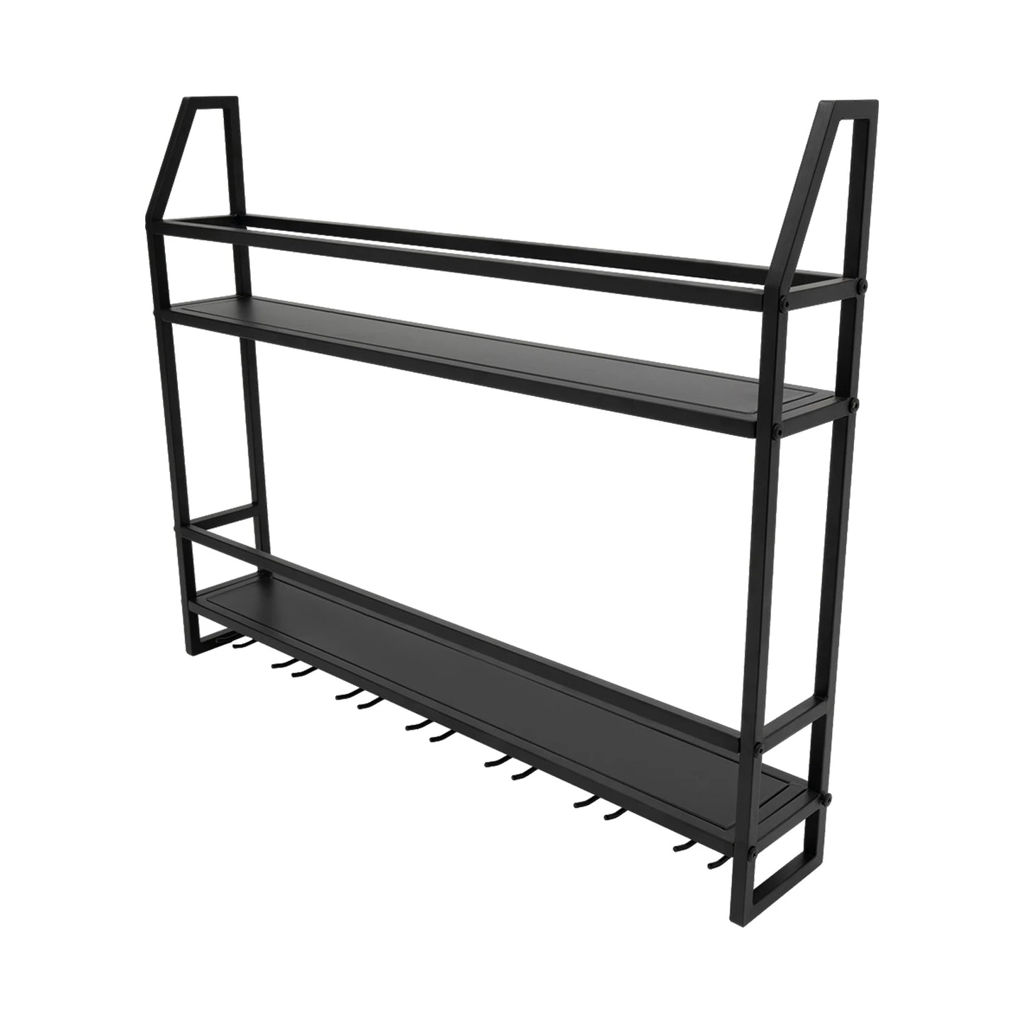 Wall Mounted Wine Rack Glass Holder For Home Bar Metal