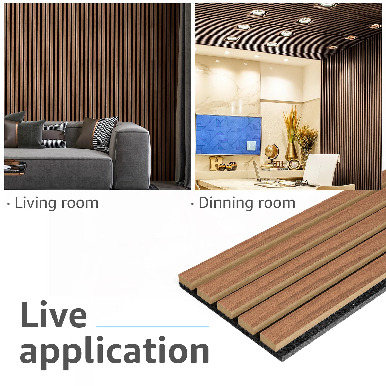 Art3d Wood Slat Acoustic Panels For Modern Wall Decor Soundproof