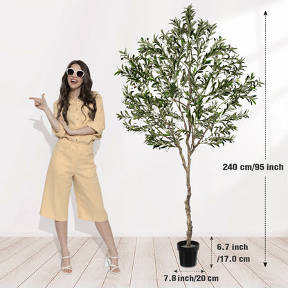Olitree Artificial Olive Tree With Planter Pot And Realistic Foliage