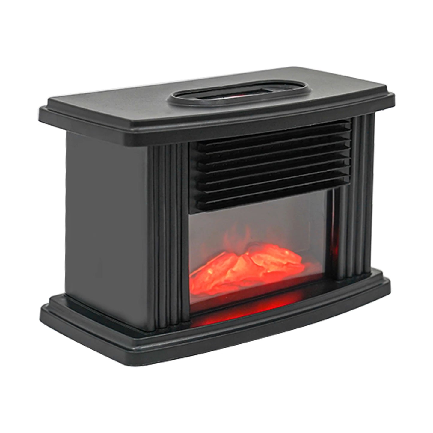 Sweetmile Mini Electric Fireplace Heater With Realistic 3D Flame