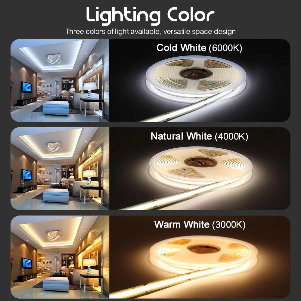 Cooleeon Tuya Smart Life COB LED Strip Light RGB Tape