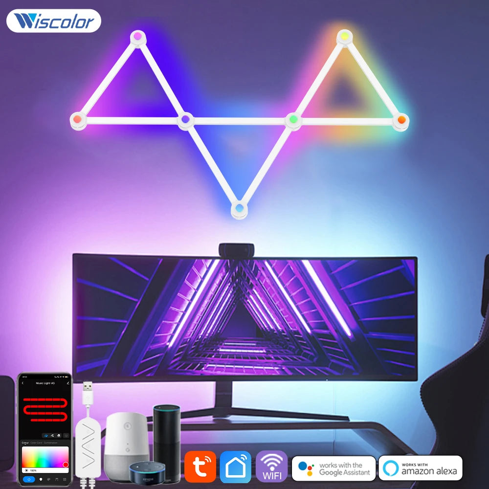 Wiscolor LED RGB Smart Wall Light With WiFi App Backlight