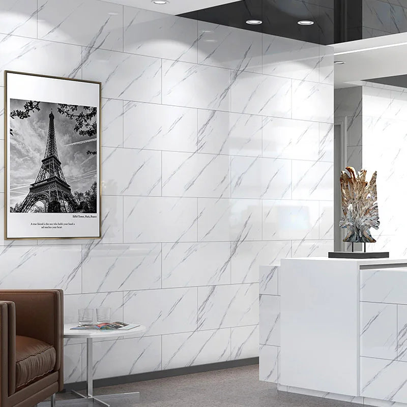 Marble PVC Self-Adhesive Floor Tiles Waterproof Peel Stick Removable