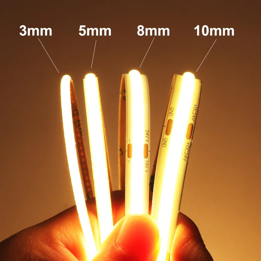 Cooleeon COB LED Strip 12V Dimmable Tape Lighting