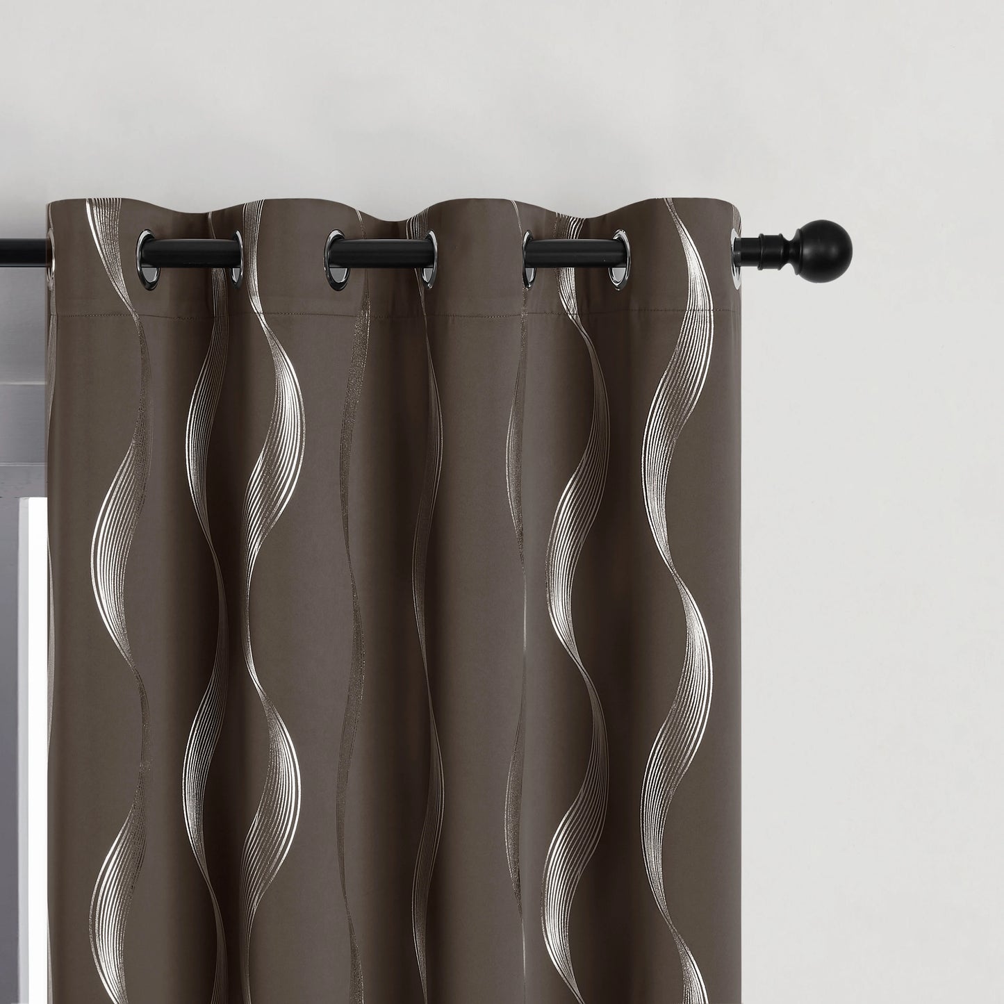 NONECN Blackout Curtains Thermal Insulated Room Darkening For Bedroom