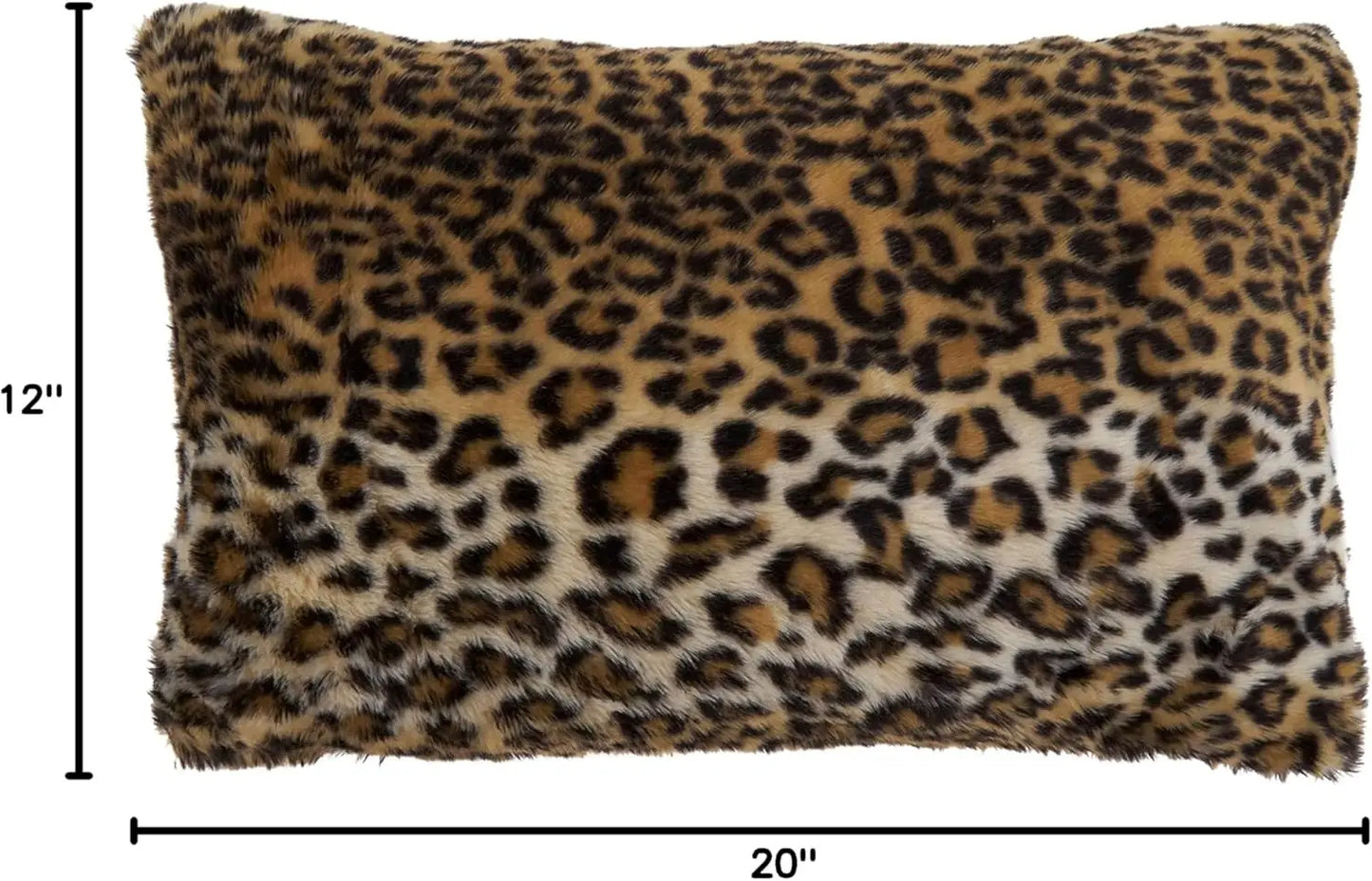 Cheetah Print Faux Fur Throw Pillow for Bedding and Decor