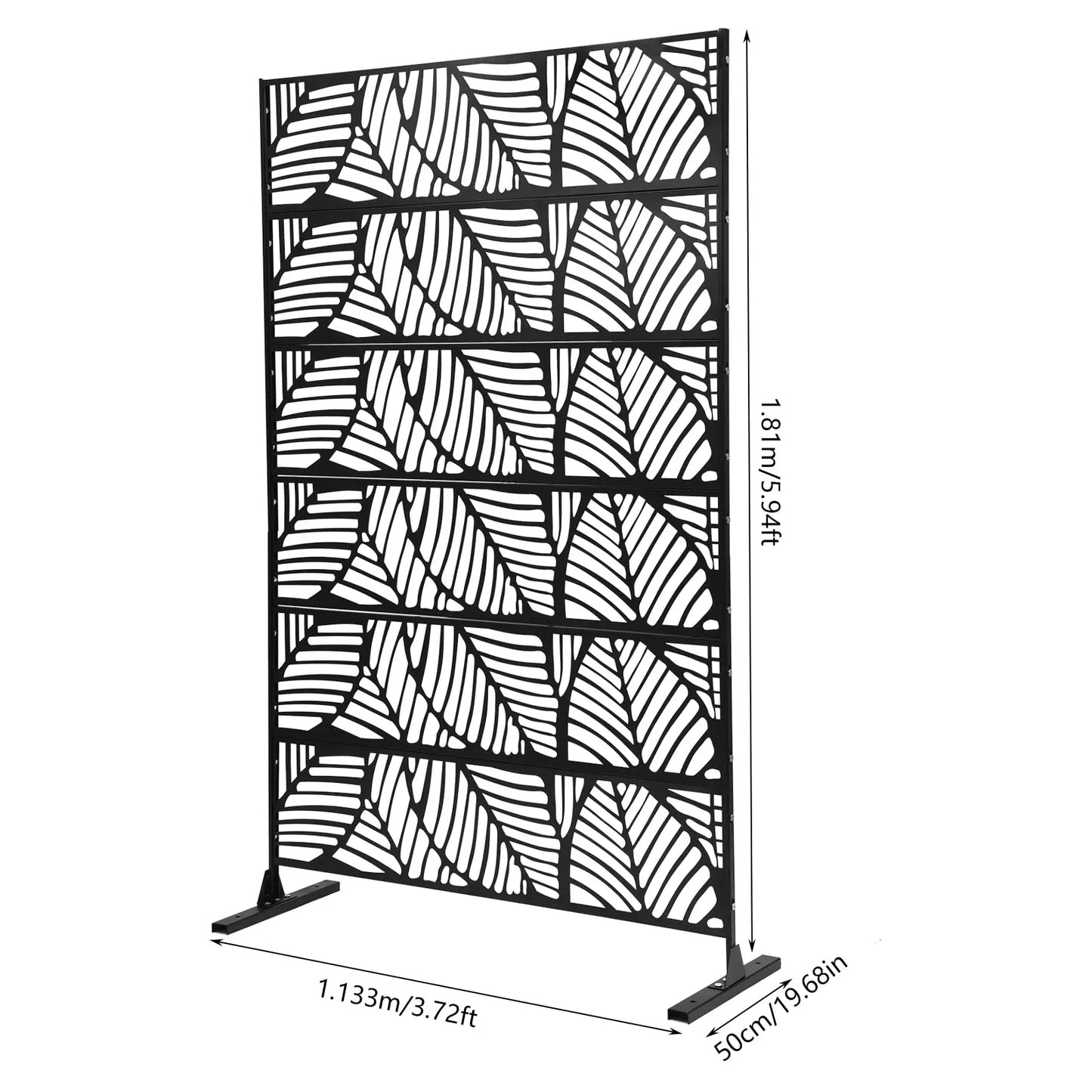 Metal Outdoor Privacy Screen Freestanding Room Divider Panels