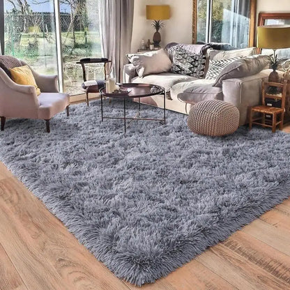 Modern Soft Shag Rug For Bedroom And Living Room With Plush Carpet