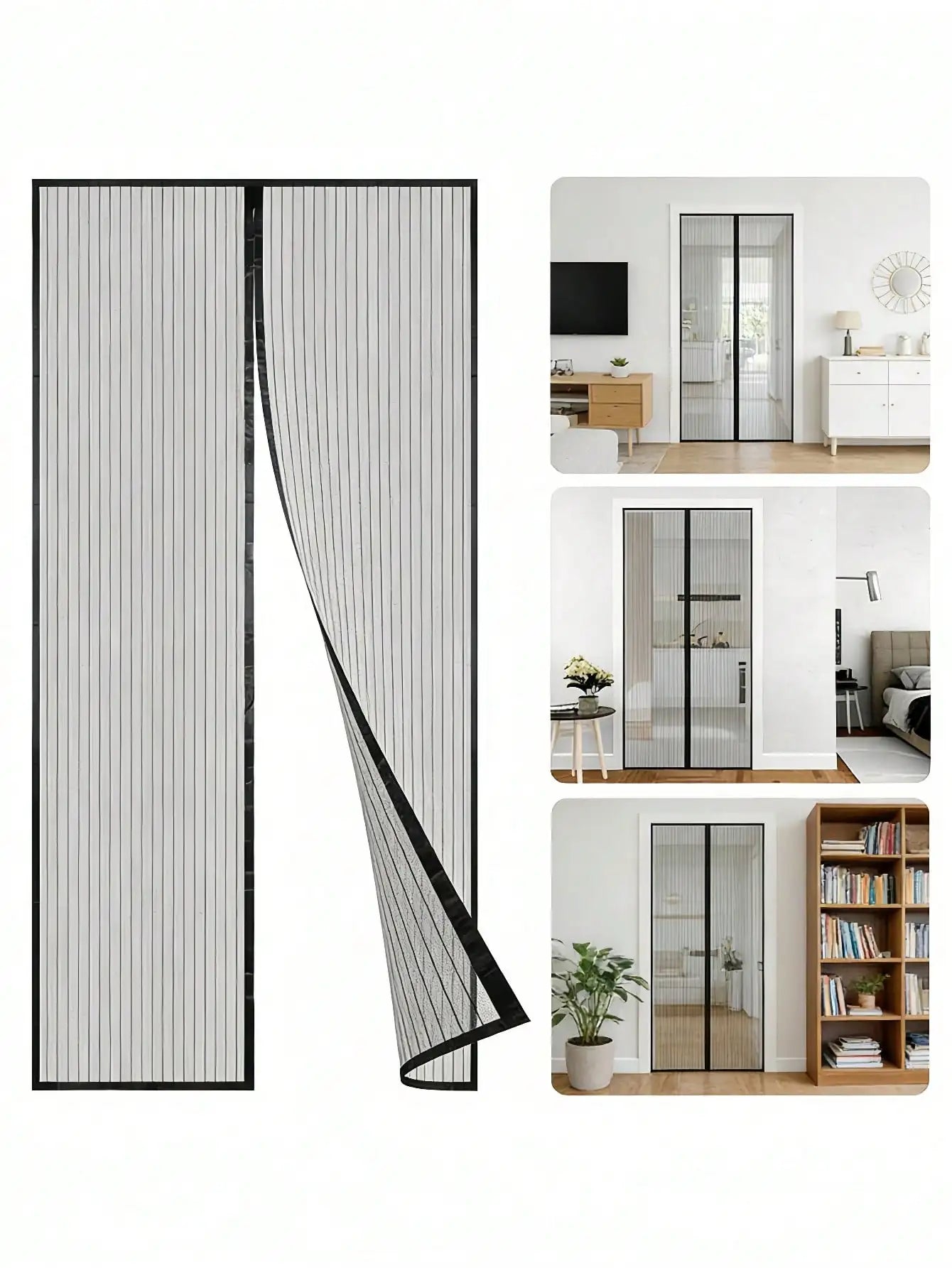 Summer Breathable Magnetic Mosquito Screen Door For Balcony Living Room