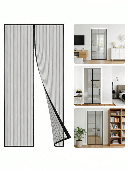 Summer Breathable Magnetic Mosquito Screen Door For Balcony Living Room
