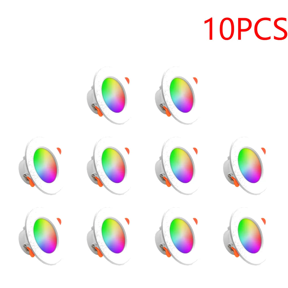 APWIKOGER Smart LED Downlight 10W RGB CCT Bluetooth Ceiling Lamp