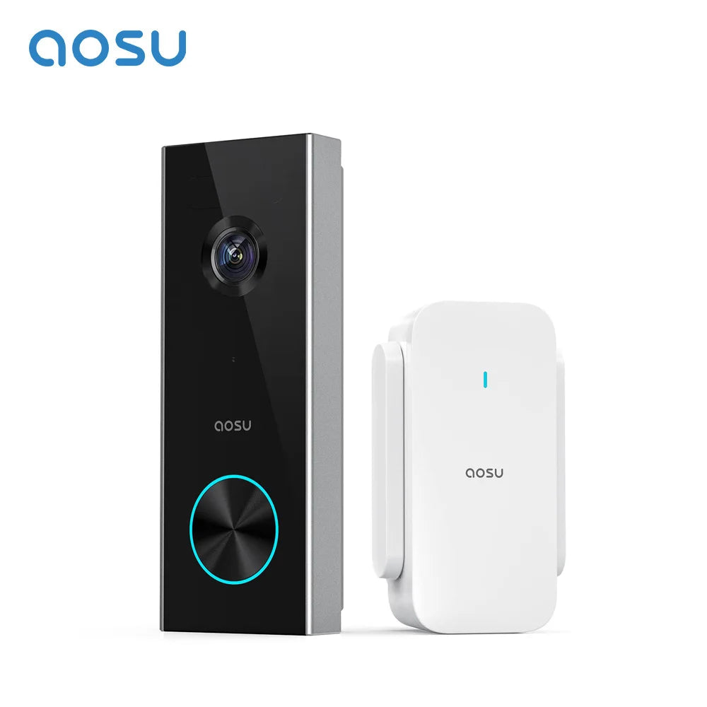 AOSU 3MP WiFi Doorbell 5000mAh Battery AI Detection Alexa