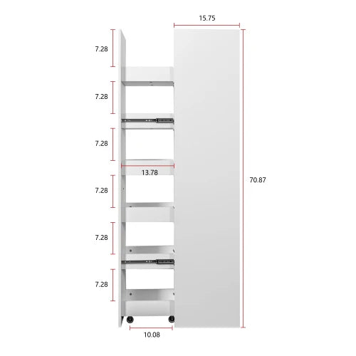 Slim Storage Cart Kitchen Rolling Cart With Wheels