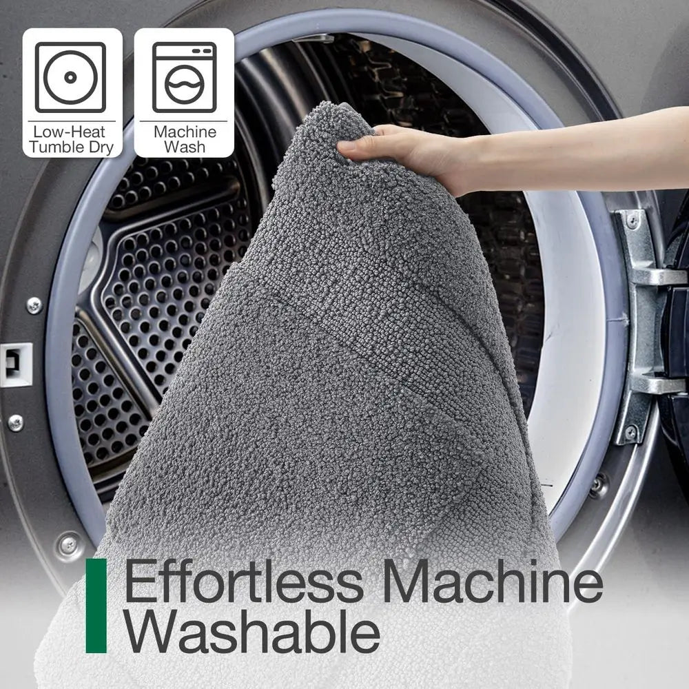 Non-Slip Rubber Backed Bath Rug Absorbent Washable Mat for Bathroom