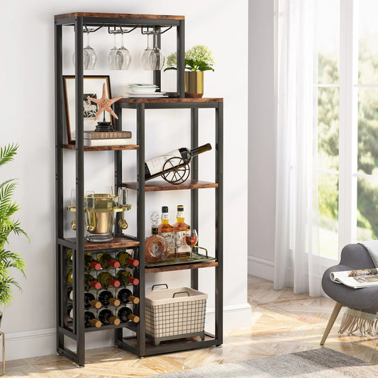 Tribesigns 20 Bottle Wine Rack With Glass Holder And Storage